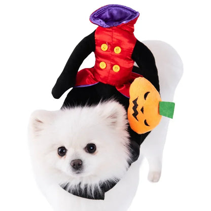 Halloween Dog Costumes Funny Pumpkin Lantern Transformation Outfit Halloween Dog Cat Two Legged Pet Cute Pumpkin Hat Dog Jacket