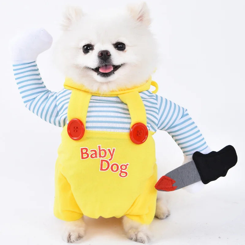 Halloween Dog Costumes Funny Pumpkin Lantern Transformation Outfit Halloween Dog Cat Two Legged Pet Cute Pumpkin Hat Dog Jacket