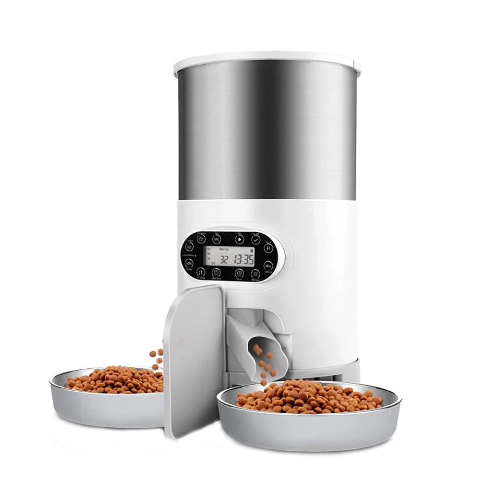 3L 4.5L Double Meal Dog Automatic Feeder Cats Smart Feeding Tuya WIFI Food Dispenser Bowl Auto Recording Timming Pet Feeder