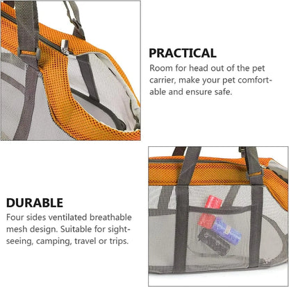Pet Carrier Bags Mesh Foldable Pet Carrier Handbag Purse for Small Dogs Miniature Schnauzer Miniature Dogs