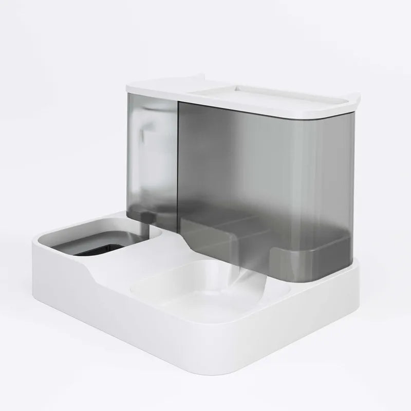 OUZEY Automatic Feeder Cat Dog Food Bowl with Water Fountain Pet Items Large Capacity Raised Stand Dish Bowl for Cat Drinker