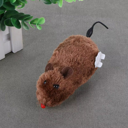 1PC Mouse Toy Clockwork Plush Mouse Toy for Cat Kitten Interactive Playing Toy Mechanical Motion Rat Pet Cat Products