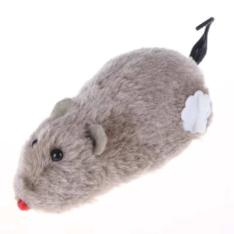 1PC Mouse Toy Clockwork Plush Mouse Toy for Cat Kitten Interactive Playing Toy Mechanical Motion Rat Pet Cat Products